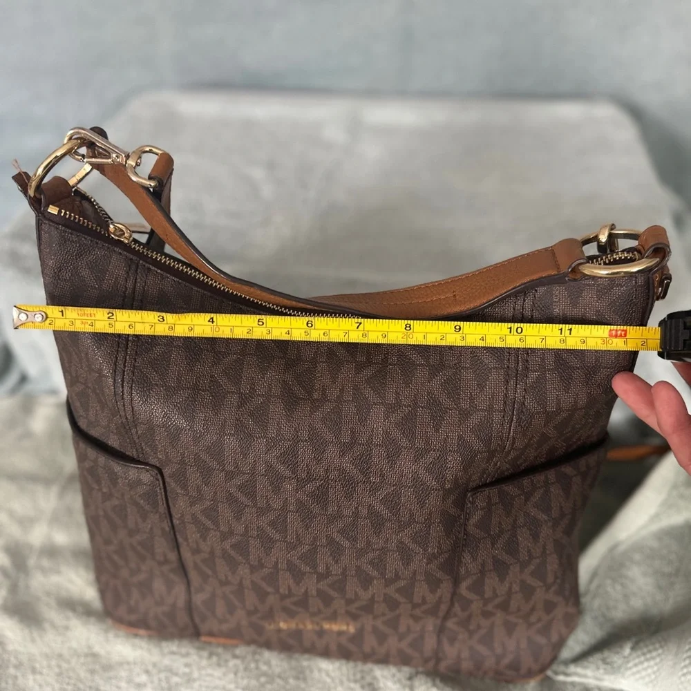 Michael Kors Brown MK Logo Convertible Shoulder Bag - Picture 5 of 9